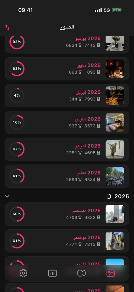 قائمة الأشهر في Gallery Guru بالوضع الداكن