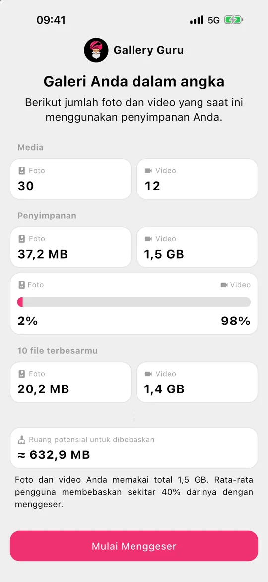 Ringkasan Gallery Guru tentang ruang penyimpanan yang dipakai foto dan videomu
